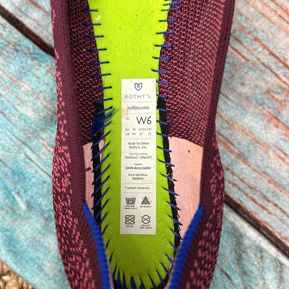 Rothy's Flat Fig Python Purple Round Toe  Retired Size 6 - Picture 7 of 7